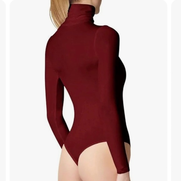 Red Wolford Women's Colorado Turtleneck Thong Bodysuit - Size Small - Picture 5 of 5